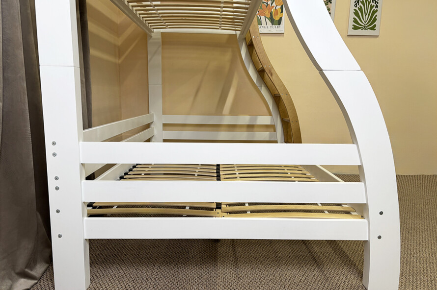 Ліжко двоярусне тримісне Аляска (Біле)