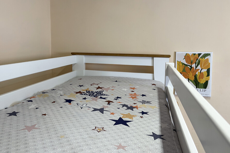 Ліжко двоярусне тримісне Аляска (Біле)