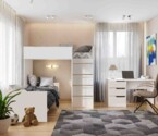 Ліжко дитяче Горище №3 / Bedroom 3 Колір Білий 
