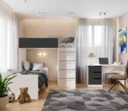 Ліжко дитяче Горище №3 / Bedroom 3 Колір Білий 