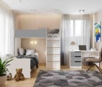 Ліжко дитяче Горище №3 / Bedroom 3 Колір Білий 