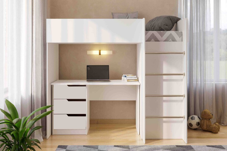 Ліжко дитяче Горище №3 / Bedroom 3 Колір Білий 