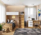 Ліжко дитяче Горище №3 / Bedroom 3 Колір Тахо 