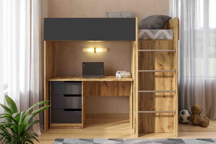 Ліжко дитяче Горище №3 / Bedroom 3 Колір Тахо 