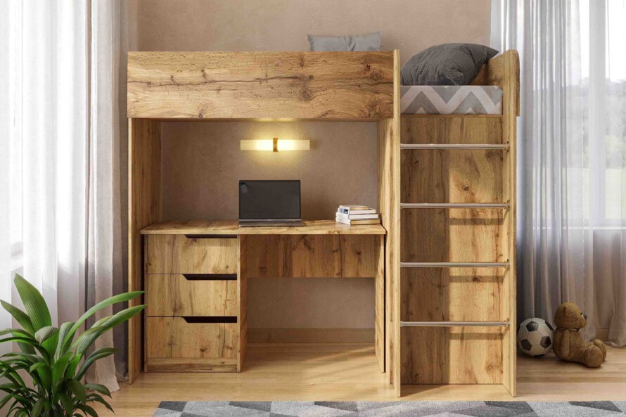 Ліжко дитяче Горище №3 / Bedroom 3 Колір Тахо 