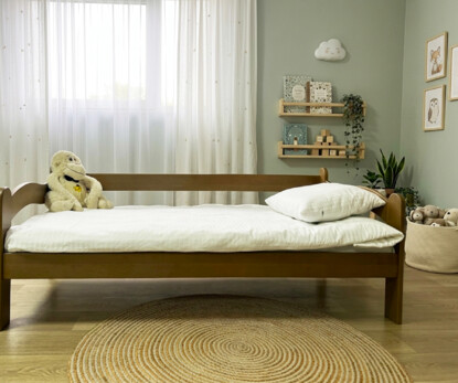 Ліжко дитяче з дерева Злата (бук) Горіх Світлий 