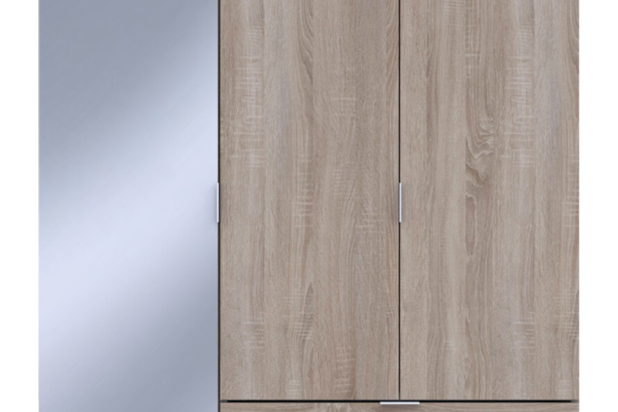 Шкаф для одежды Гелар Дуб сонома 2ДСП/Зеркало