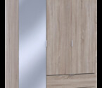 Шкаф для одежды Гелар Дуб сонома 2ДСП/Зеркало