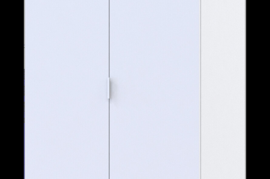 Распашной шкаф для одежды Гелар Белый 2 ДСП