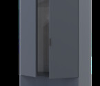 Распашной шкаф для одежды Гелар Графит 2 ДСП