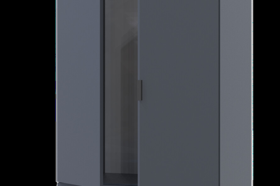 Распашной шкаф для одежды Гелар Графит 2 ДСП