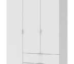 Розпашна Шафа для одягу Гелар Білий 3 ДСП