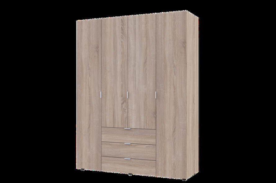 Розпашна Шафа для одягу Гелар Дуб Cонома 4 ДСП
