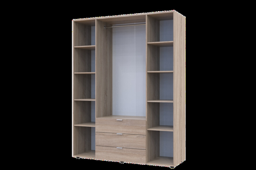 Розпашна Шафа для одягу Гелар Дуб Cонома 4 ДСП