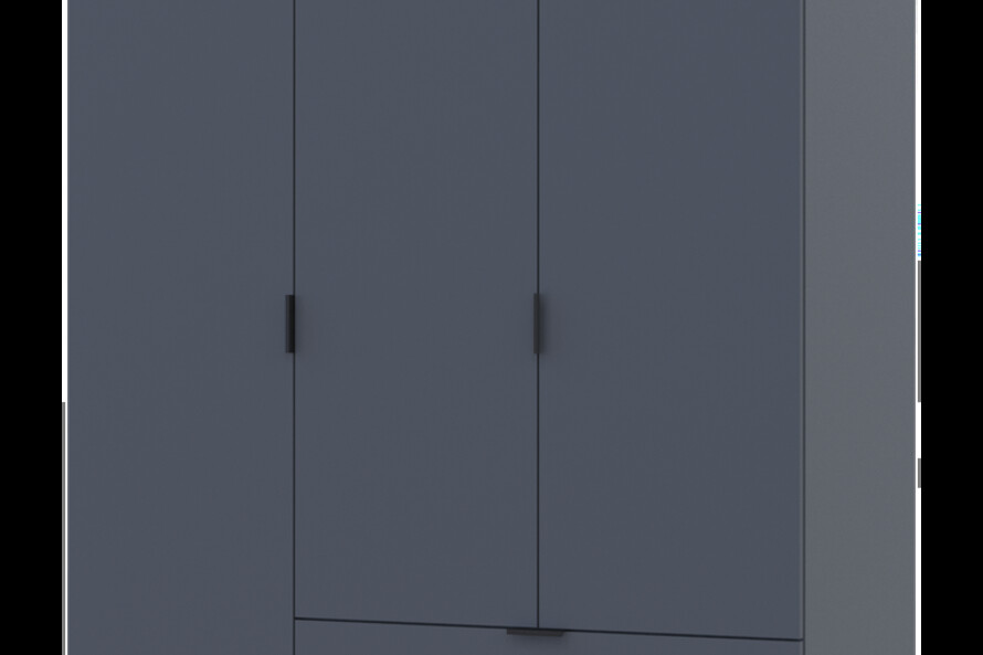 Распашной шкаф для одежды Гелар Графит 3 ДСП