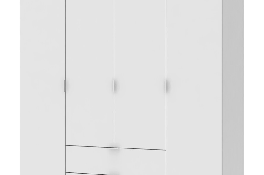 Розпашна Шафа для одягу Гелар Білий 4 ДСП