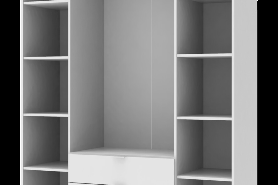 Розпашна Шафа для одягу Гелар Білий 4 ДСП