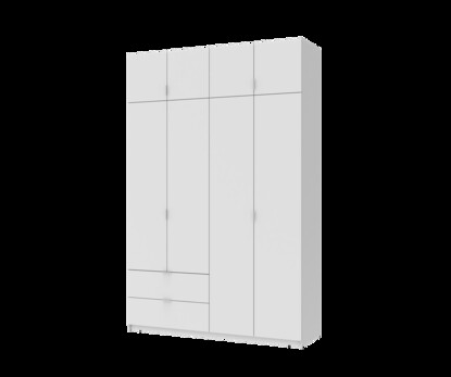 Распашной шкаф для одежды Лукас Белый