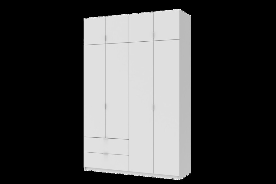 Распашной шкаф для одежды Лукас Белый