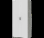 Распашной шкаф для одежды Кен Бетон / Белый 2 ДСП