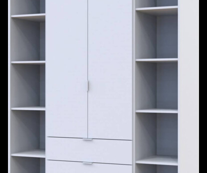 Комплект Гелар с 2 Этажерками Белый 2 ДСП