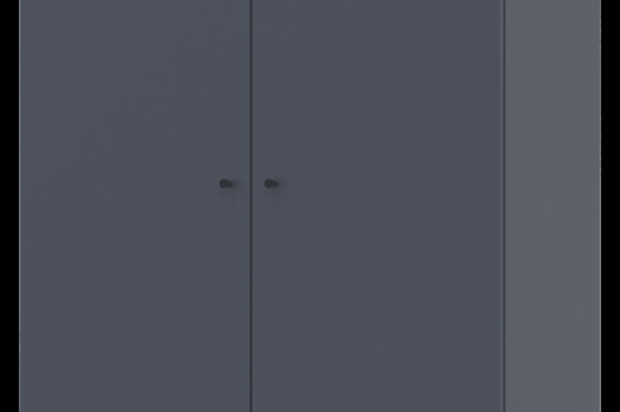 Шкаф для одежды Промо / Promo с полками Графит 2 ДСП