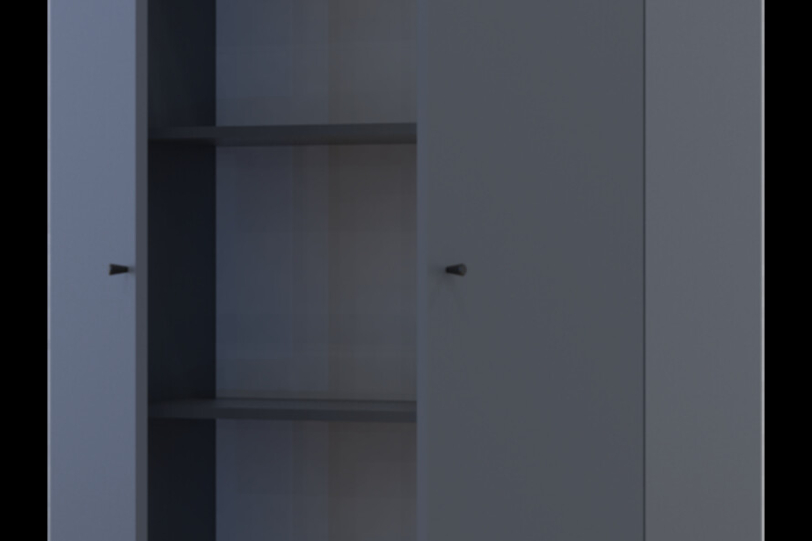 Шкаф для одежды Промо / Promo с полками Графит 2 ДСП