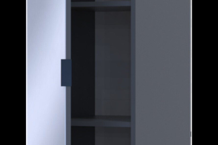 Шафа для одягу Гелар Графіт з Дзеркалом