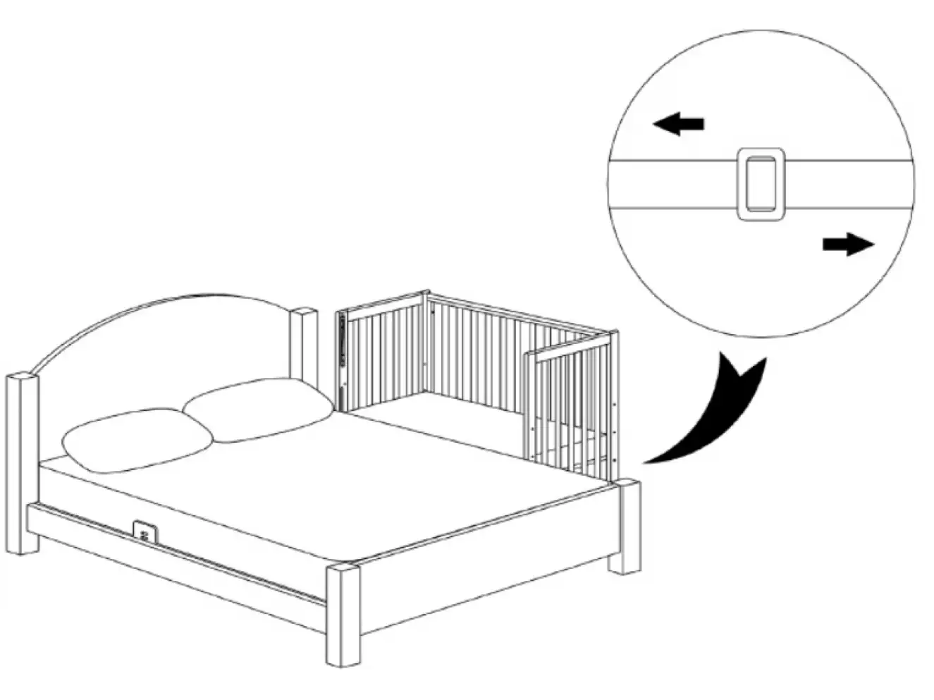 Система Кріплення Приставного Ліжечка Верес Система Кріплення Приставного Ліжечка Верес