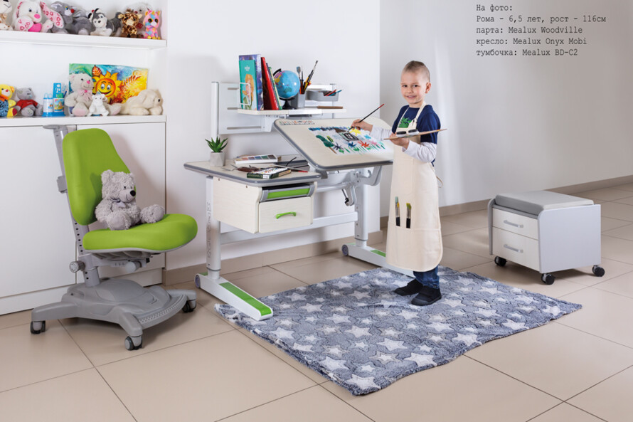 Детский стол Mealux Woodville Multicolor TG (арт. BD-850 TG/MC)