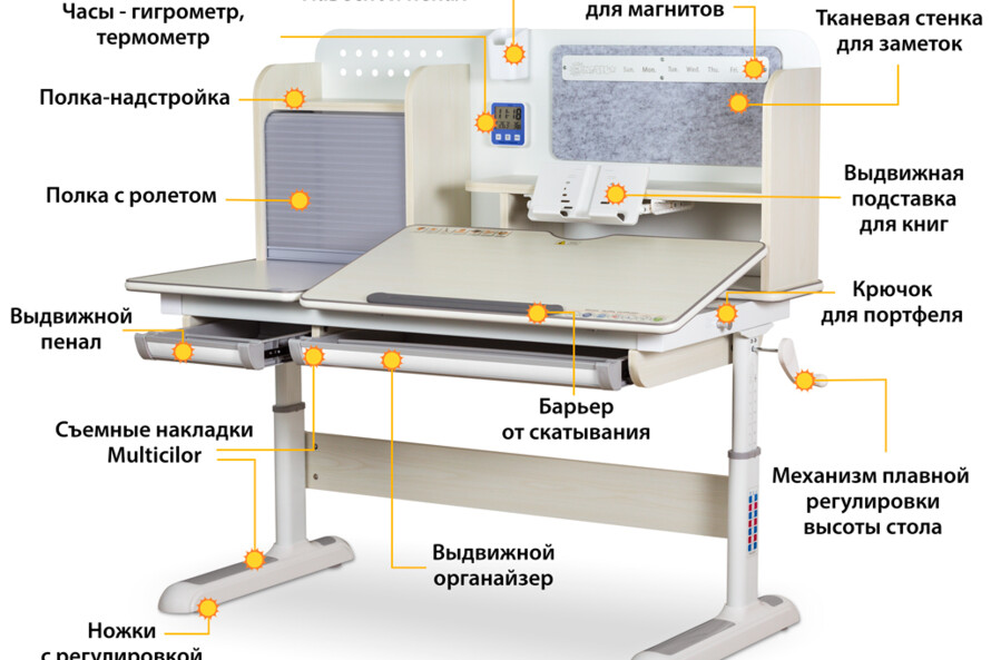 Дитячий стіл Mealux Winnipeg Grey (арт. BD-630 MG/G)