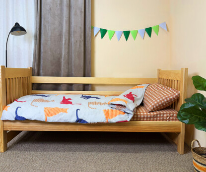 Дитяче ліжко з дерева Даніель (ясен) Білий