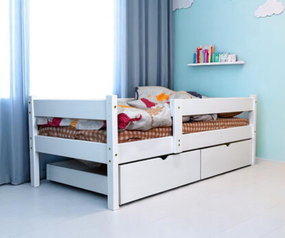 Ліжко дитяче Тотошка (сосна) Колір Білий