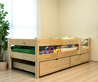 Ліжко дитяче Тотошка (сосна) Колір Натуральний