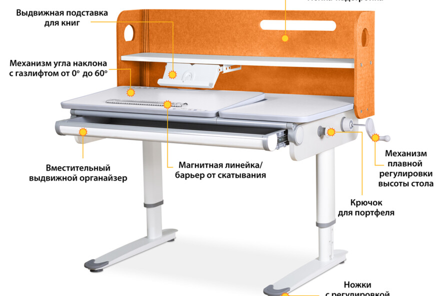 Дитячий стіл Mealux Denver Orange (арт.BD-660 OR)
