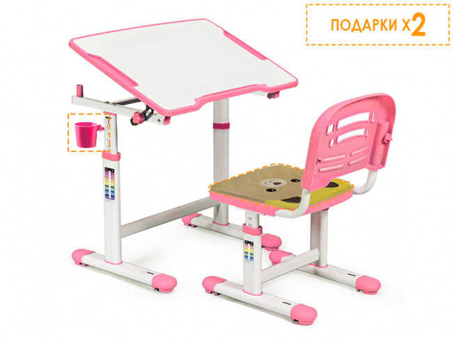 Комплект Evo-kids (стіл+стіл) Evo-07 Pink