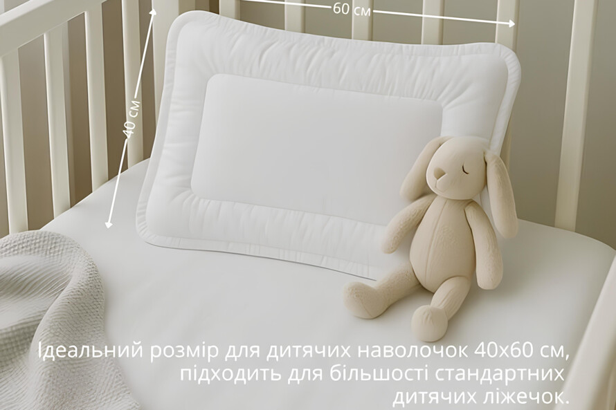 Подушка дитяча Baby у ліжечко антиалергенна PAPAELLA 40х60 см біла