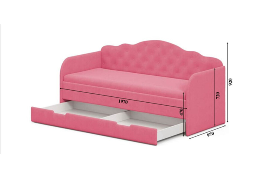 Кровать с мягкой спинкой Мелиса / Melisa