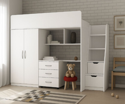 Ліжко Горище Білий