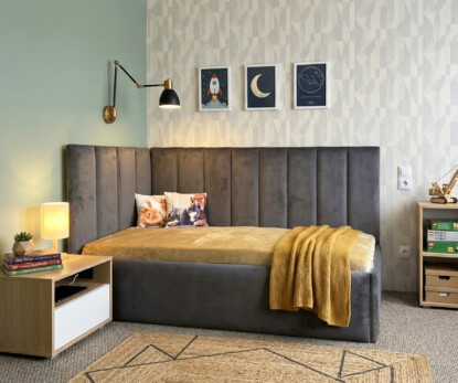 Ліжко з м`якою спинкою Асті 