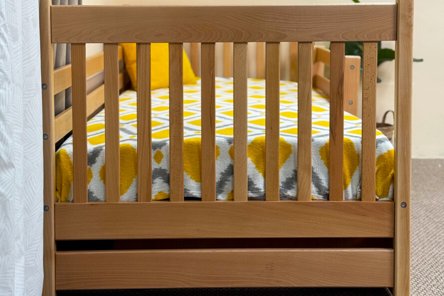 Детская кровать Нордик (бук) Натуральный с бортиком