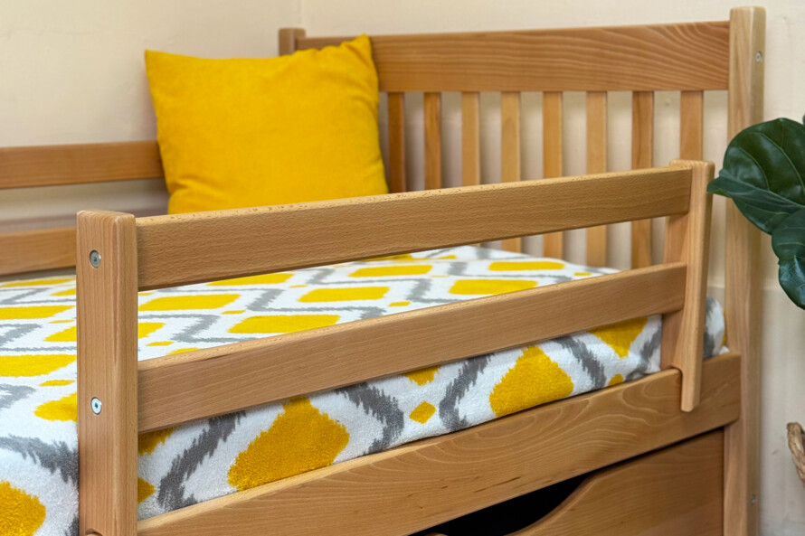 Детская кровать Нордик (бук) Натуральный с бортиком