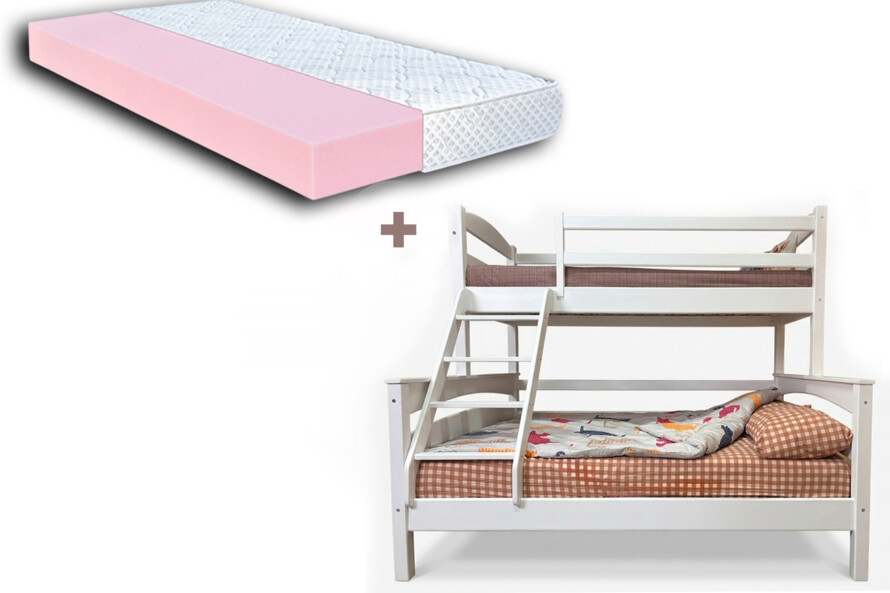 Кровать двухъярусная трехместная Чикаго Цвет RAL + Матрас Розет