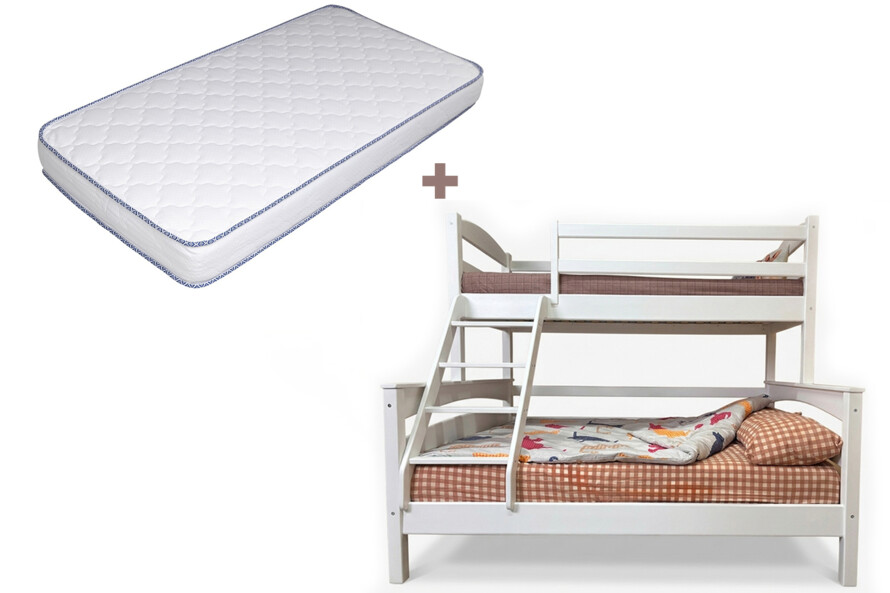 Ліжко двоярусне тримісне Чикаго Колір RAL + Матрац Скай