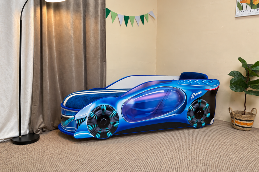 Детская кровать машина Люкс Мерседес Мечта синяя / LUXE Mercedes DREAM
