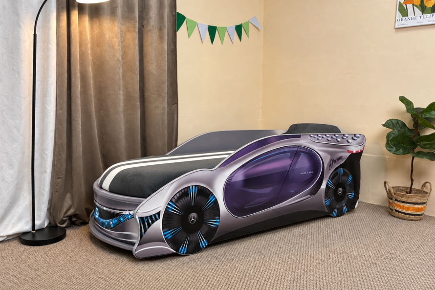 Детская кровать машина Люкс Мерседес Мечта серая / LUXE Mercedes DREAM