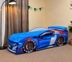 Кровать детская машина Люкс АУДИ ТУРБО синяя / LUXE AUDI TURBO