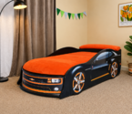 Кровать детская машина для мальчика Люкс Камаро черная / LUXE Camaro