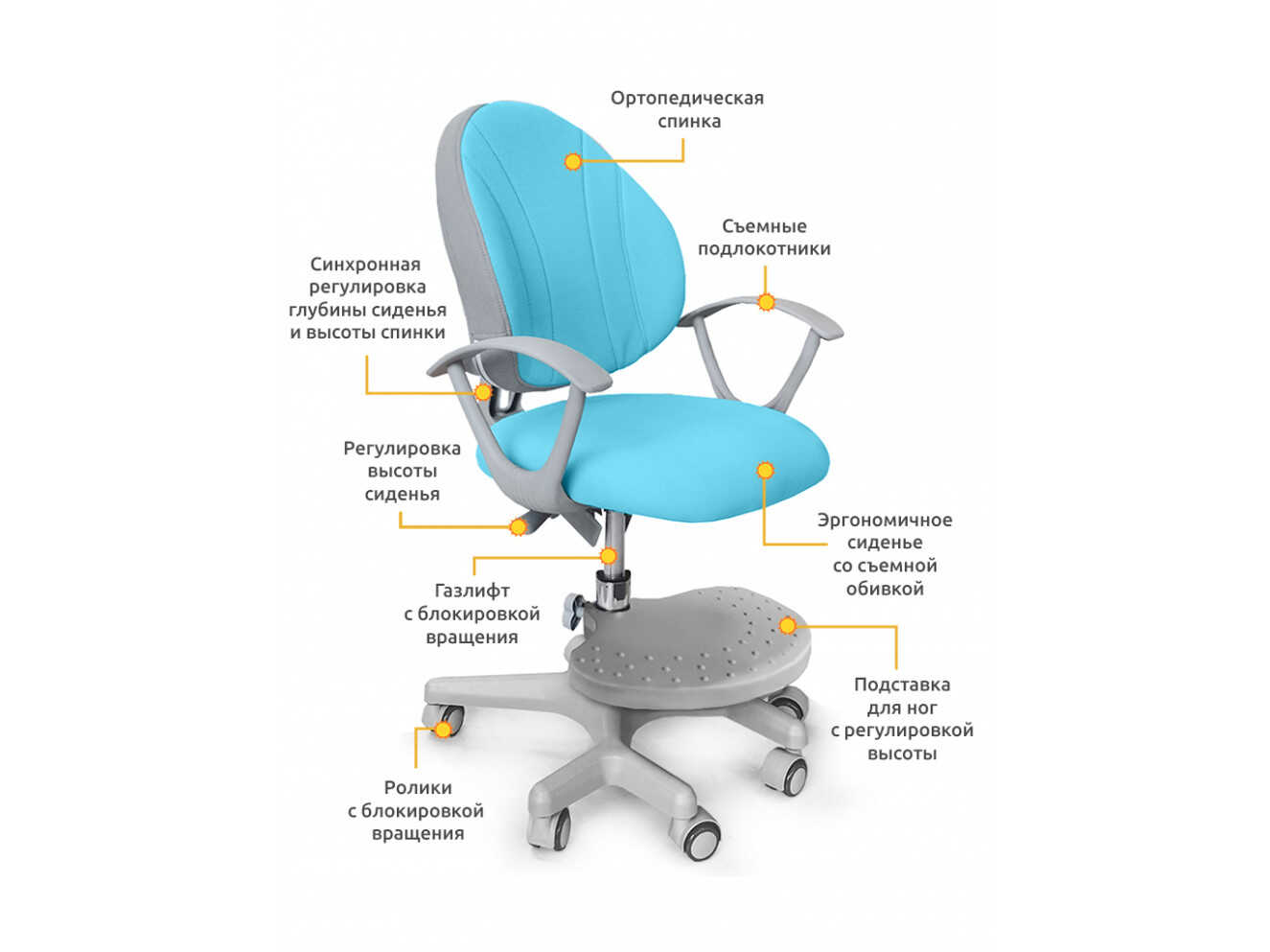 Дитяче крісло Evo-Kids Mio-KBL (арт.Y-407 KBL)