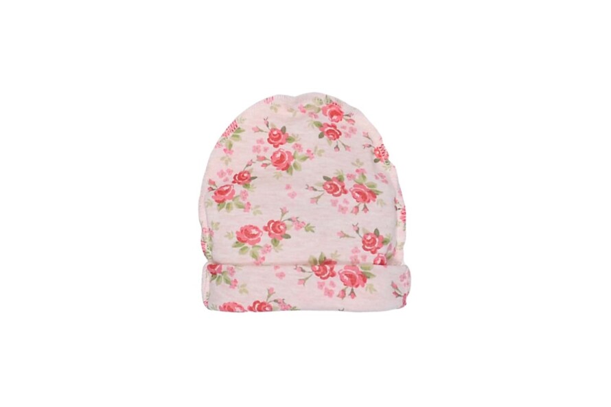 Детская шапочка для девочки, размер 40, интерлок, розовый
